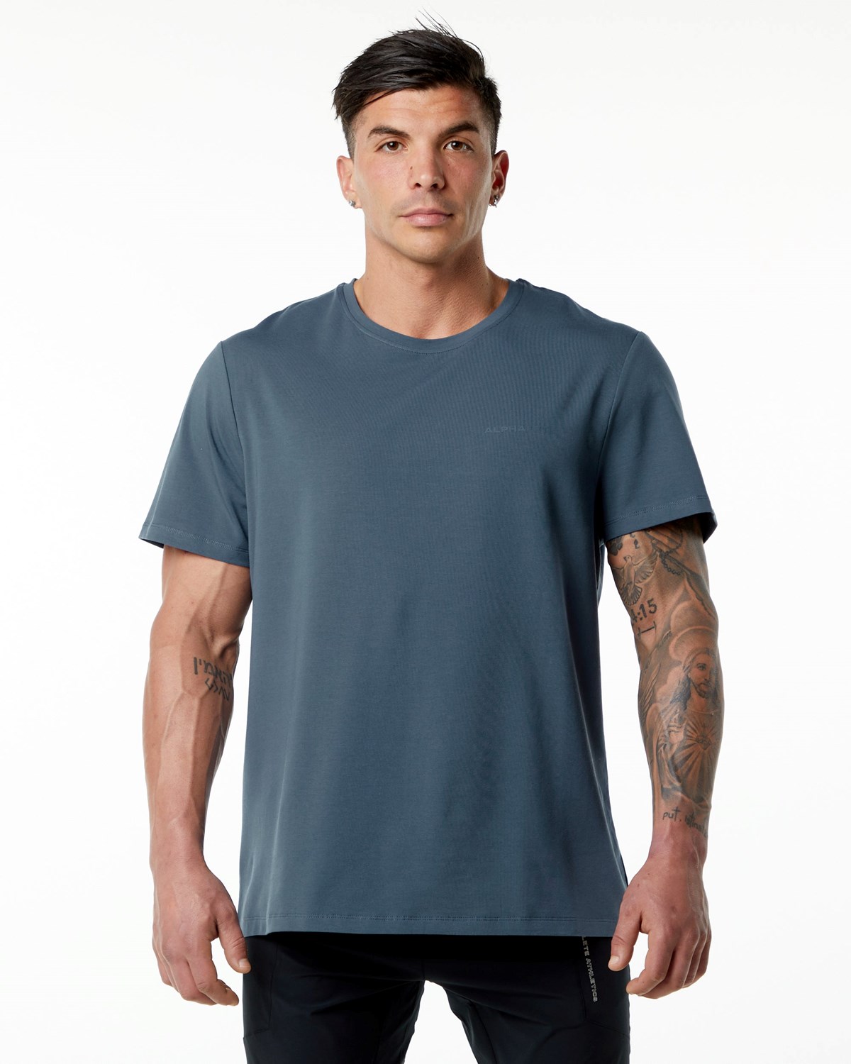 Alphalete Set-In Sleeve Tee Blå | GLVWM1653