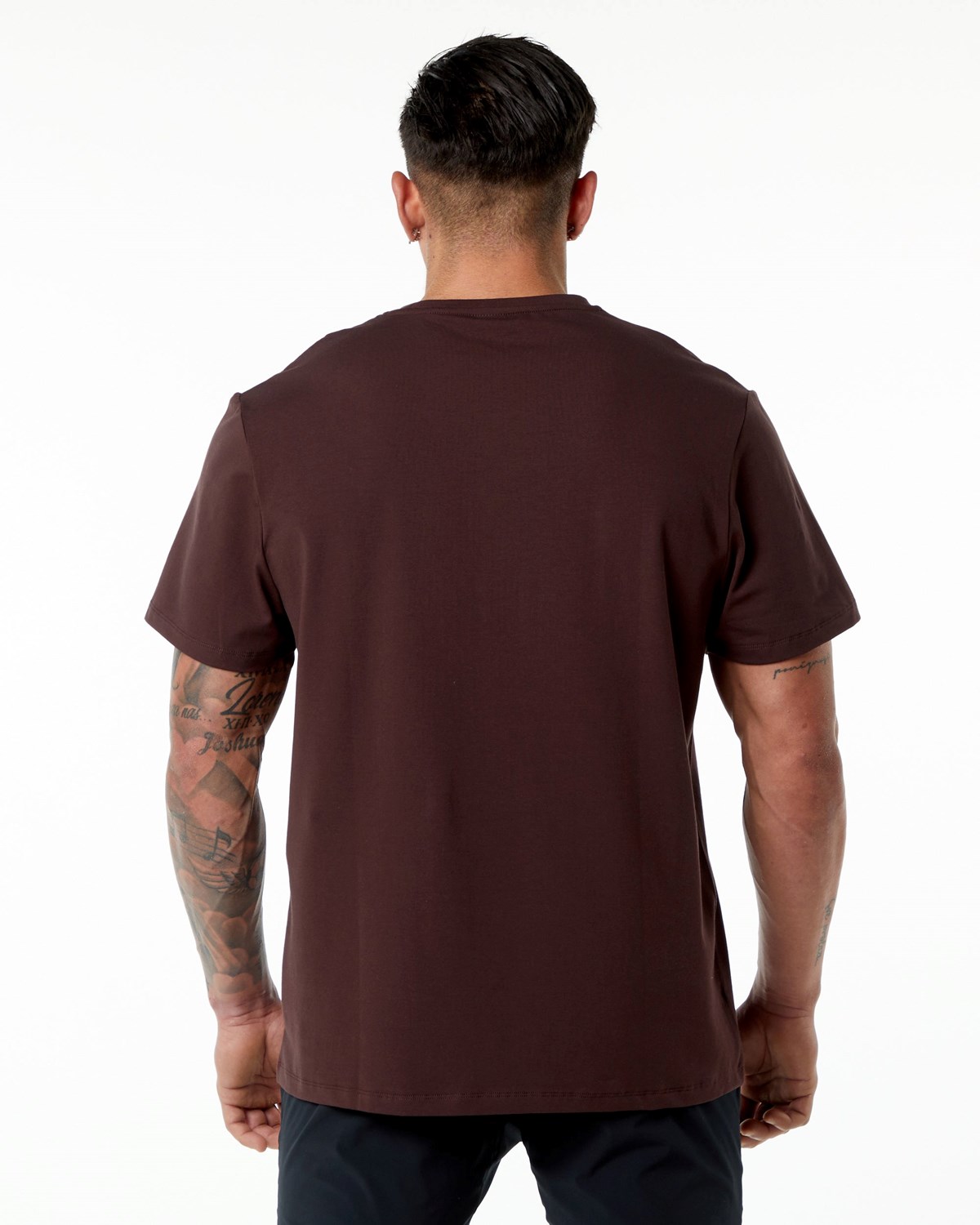 Alphalete Set-In Sleeve Tee Bordeaux | STJWY3815