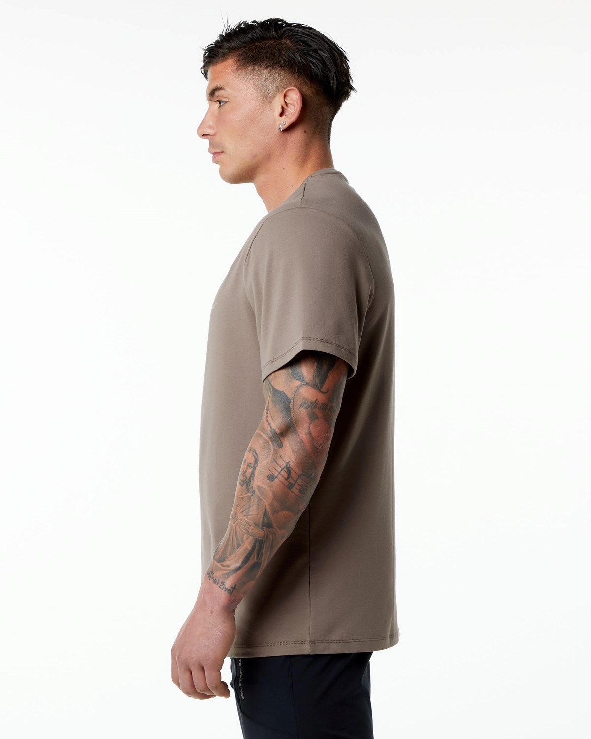 Alphalete Set-In Sleeve Tee Mocha | ALNJU2059