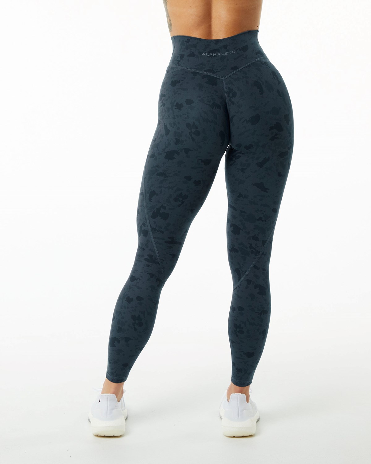 Alphalete Single Brushed Cross-Wrapped Legging Blå | OEZFW5690