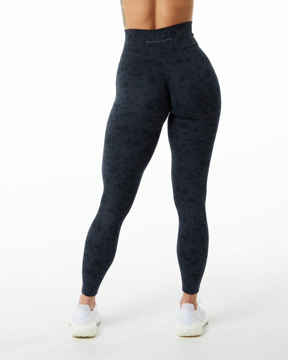 Alphalete Single Brushed Cross-Wrapped Legging Sort | WYJBD3781