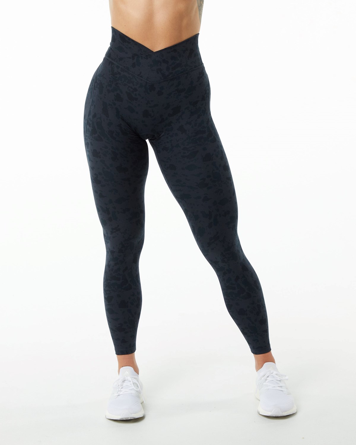 Alphalete Single Brushed Cross-Wrapped Legging Sort | WYJBD3781