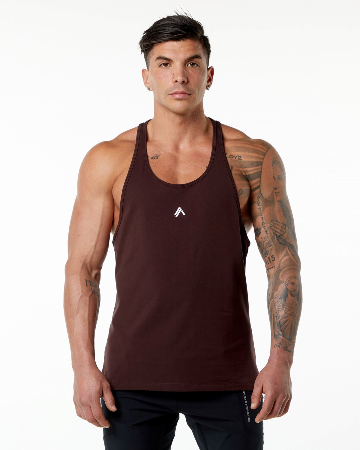 Alphalete Stepped Hem Stringer Bordeaux | JDLGU8265