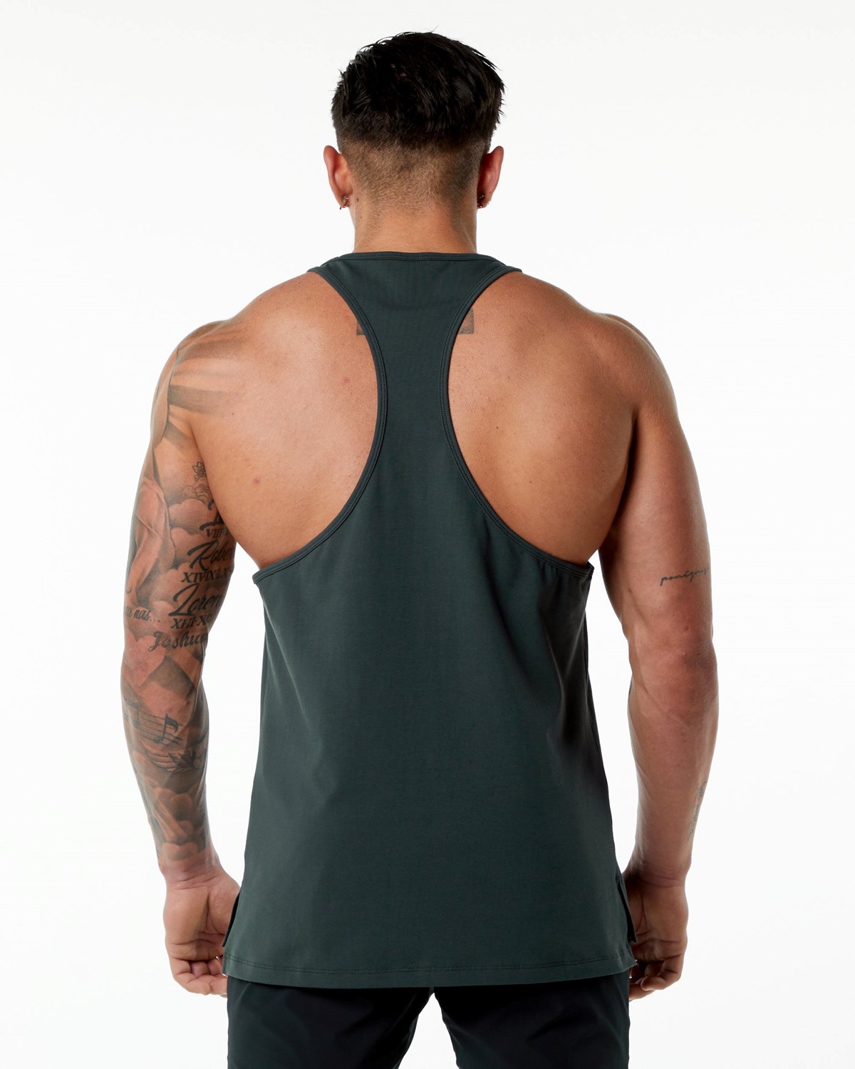 Alphalete Stepped Hem Stringer Grøn | FNADC8351