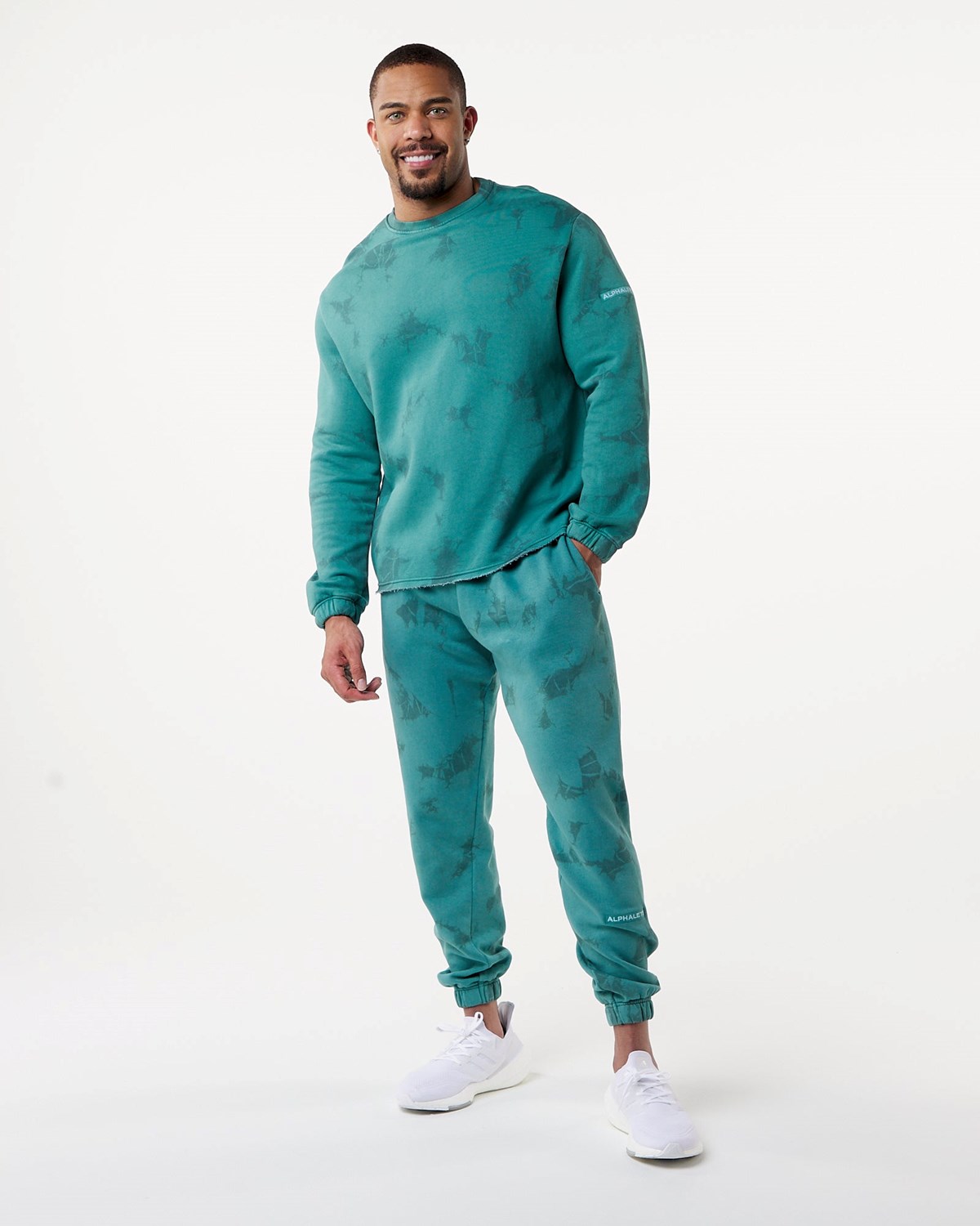 Alphalete Washed Fleece Sweater Submarine | TURWD9487