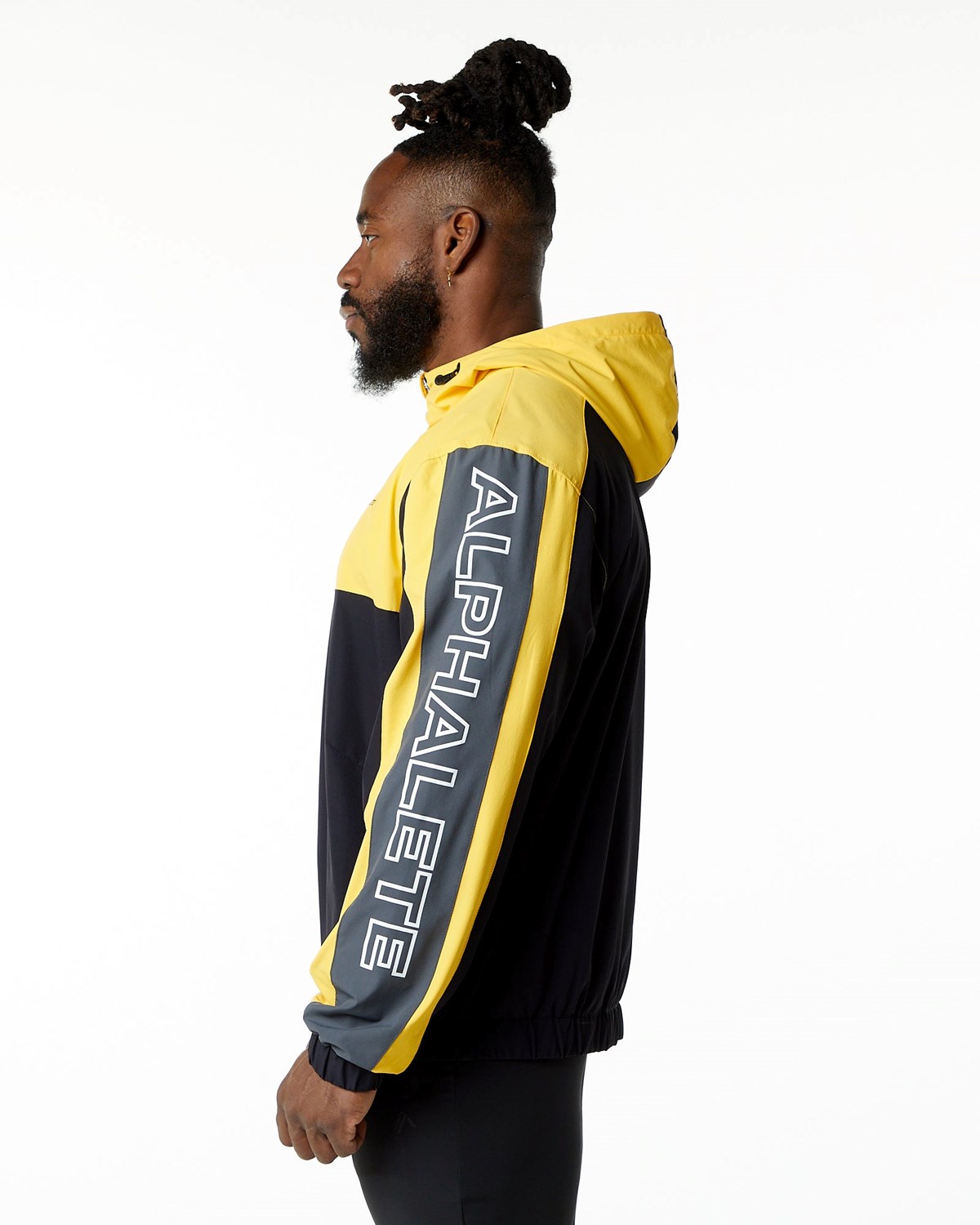 Alphalete Woven Performance Jacket Bumblebee | VLFKT4701