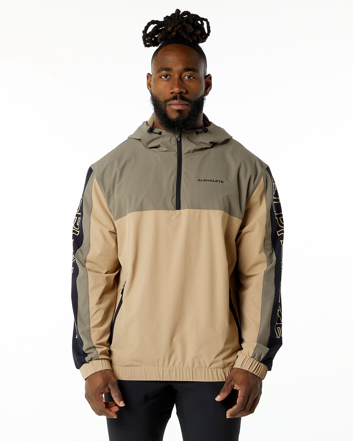 Alphalete Woven Performance Jacket Desert Safari | GZQTA9013