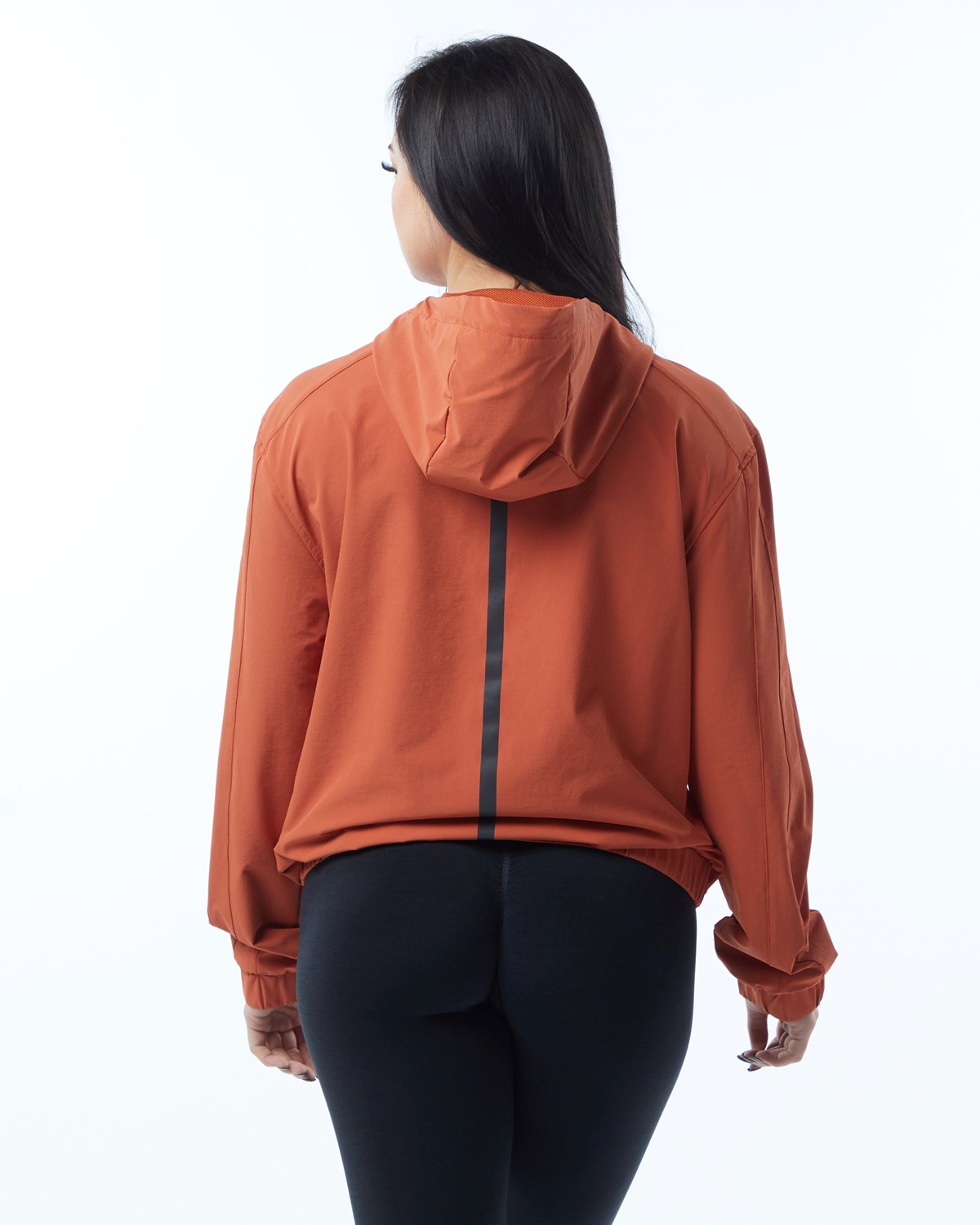 Alphalete Woven Performance Jacket Sour Tangerine | LFUMW2618