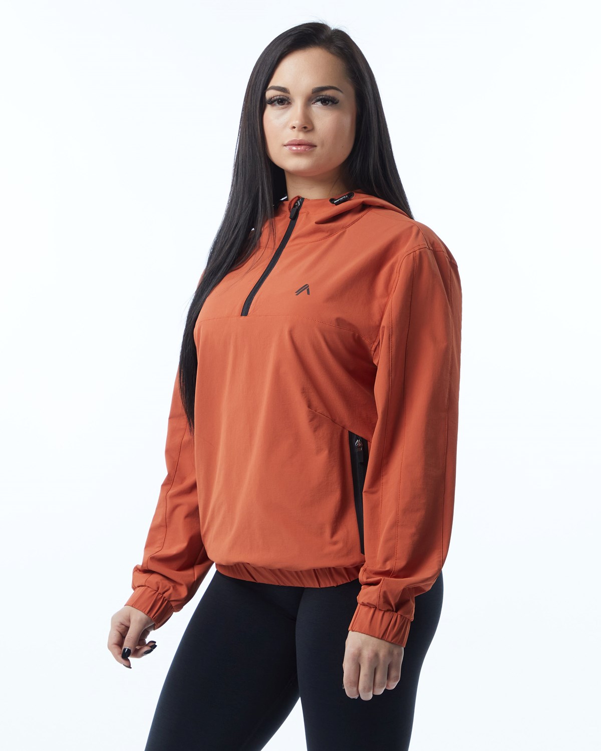 Alphalete Woven Performance Jacket Sour Tangerine | LFUMW2618