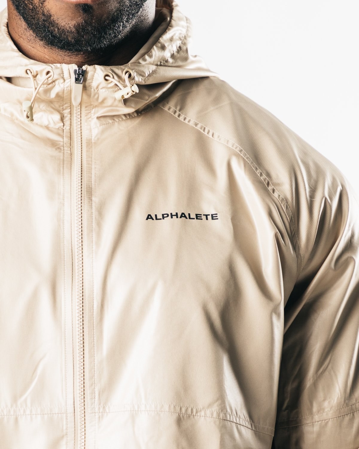 Alphalete Woven Performance Jacket Tan | BYAXL8273