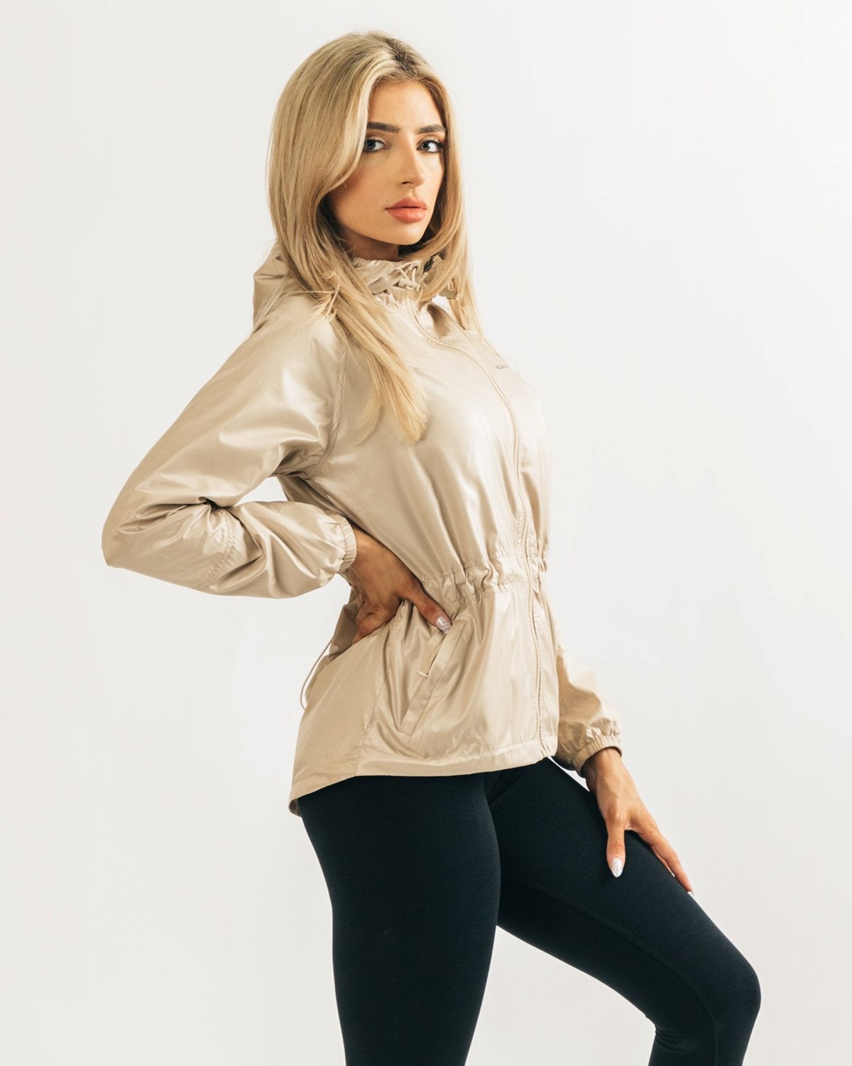 Alphalete Woven Performance Jacket Tan | GZDRJ6945