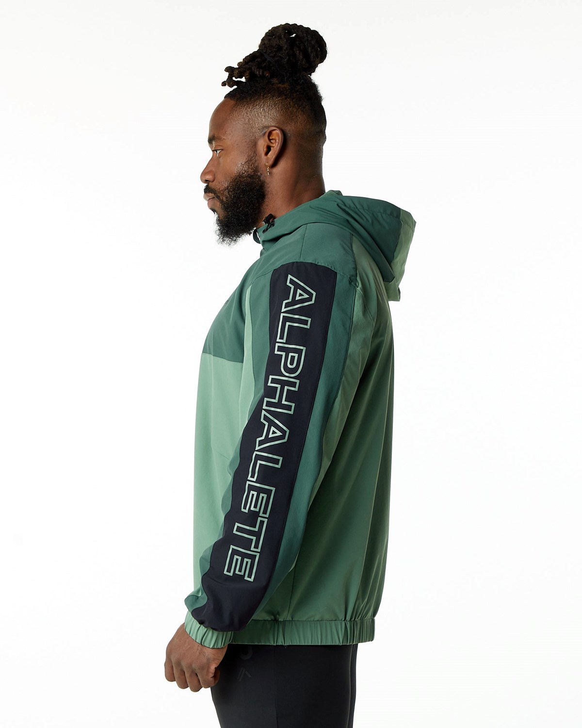 Alphalete Woven Performance Jacket Wild Sage | ISJLO7069