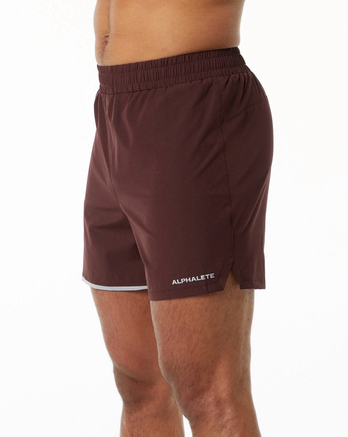 Alphalete Woven Trænings Kort Bordeaux | YMNVC3185