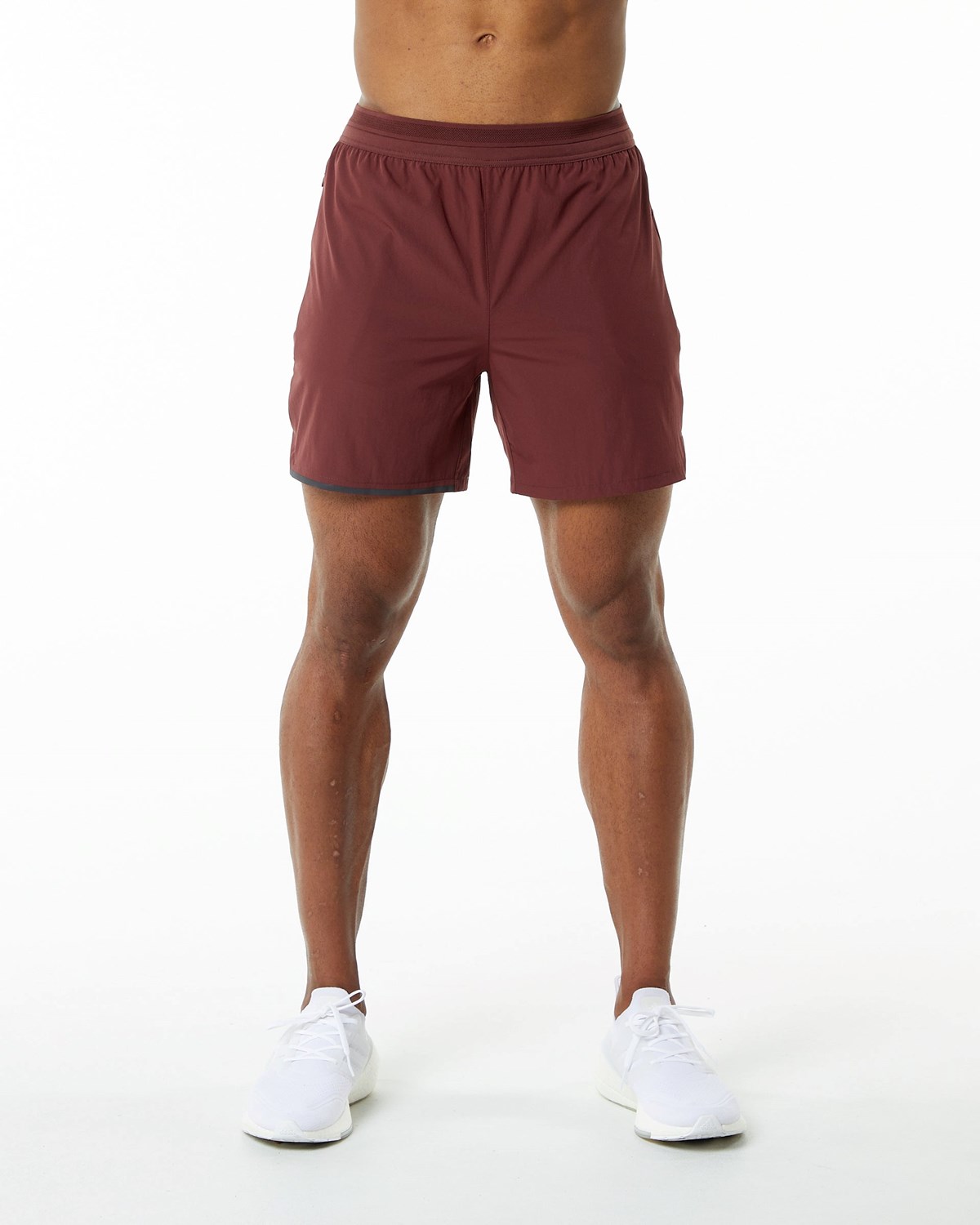 Alphalete Woven Trænings Kort Merlot | PFUBL8529