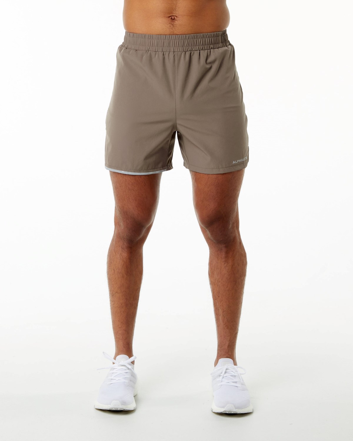 Alphalete Woven Trænings Kort Mocha | VAYON9528